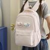 Schoolbag Macaron Plaid Girl Sweet Backpack Summer Refreshing Milk Blue Middle and High School Girls Atmosphere Backpack