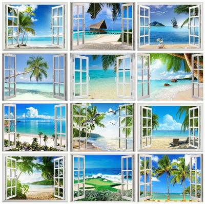 5D Vollbohrer Diamant Malerei Meer Kreuzstich Handwerk Diamant Stickerei Landschaft Fenster Mosaik Strand Wandkunst