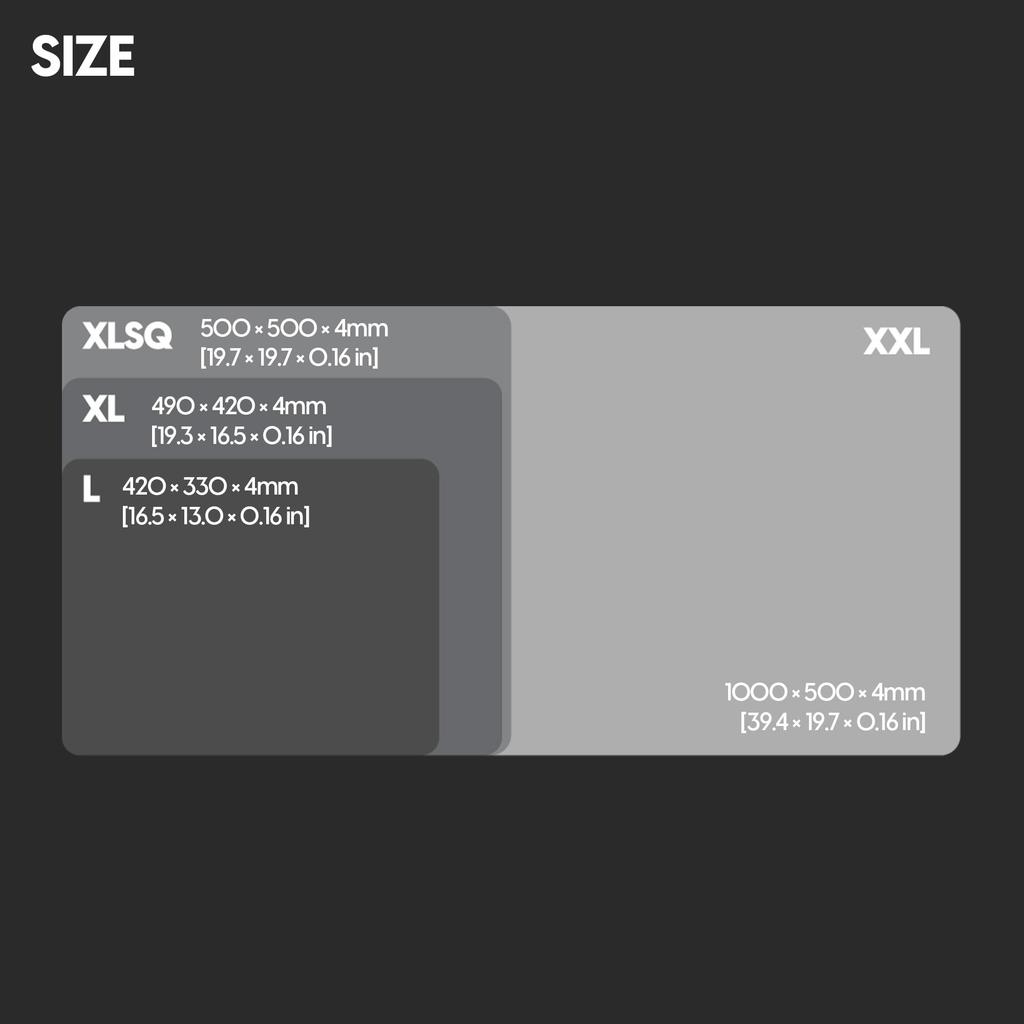 Pulsar Gaming Gears eSports Gaming Mouse XLSQ eS Saturn Pro 50cm x 50cm x 3mm Radiant Pad, Size, Firm, (XLSQ, Ruby)