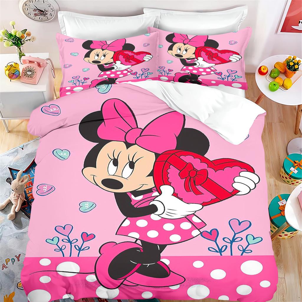 MINISO Mickey Povlak na přikrývku Sada Moderní Potisk Matrace Povlečení Sada Přikrývka Povlečení 3dílná
