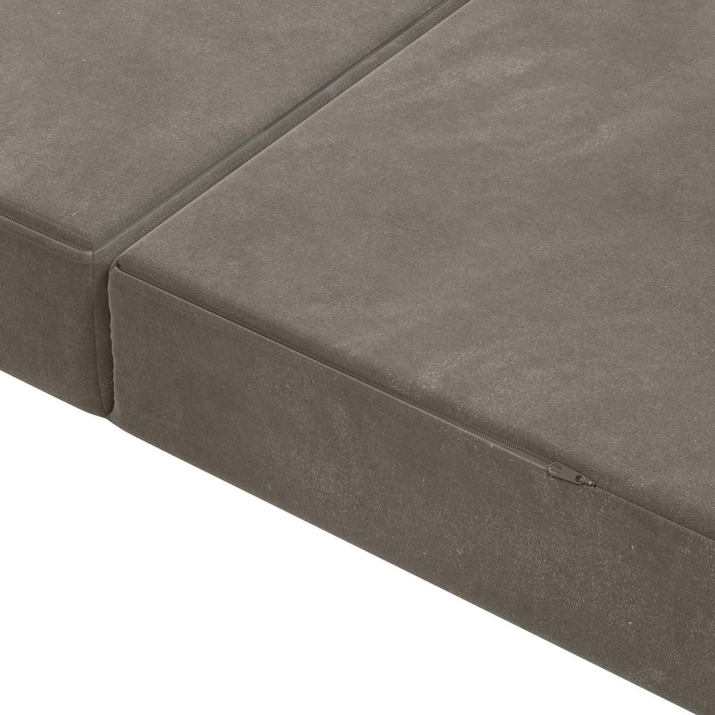 Folding Sofa Bed 80 x 67 x 45 cm Light Grey