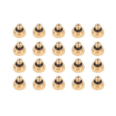 20pcs Brass Misting Nozzles for Cooling System 0.4mm 10 24 UNC Garden   Brass High Crushing Capacity