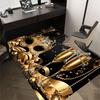 mask champagne Crystal Velvet Office chair mat Area Rug - Non-Slip, Floor Mat, Office Desk Chair Rugs,Christmas Gift-1106078