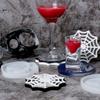 Diy Homemade Mold Coffee Coaster Cobweb Skull Graveyard for Creative Silicone Mold Crystal Placemat Mold for Diy Craft