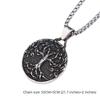 New Creative Design Vintage Tree of Life Necklace Men's Nordic Viking Pendant Protector Jewelry Gift