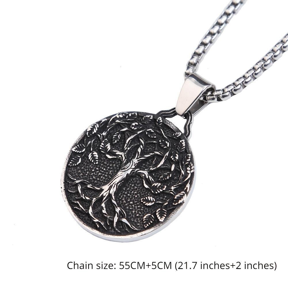 New Creative Design Vintage Tree of Life Necklace Men's Nordic Viking Pendant Protector Jewelry Gift