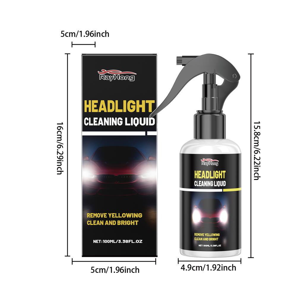 Car Headlight Polishing Spray Auto Headlamp Scratch Repair Stains Removal Cleansing Renovation Restoration Liquid Car Care