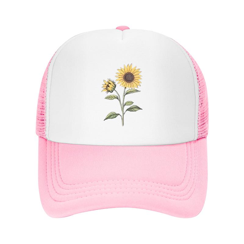 Vintage Sunflower Baseball Cap Adjustable Lightweight Polyester Dad Hat for Outdoor Sports Fishing Camping Hiking Hat