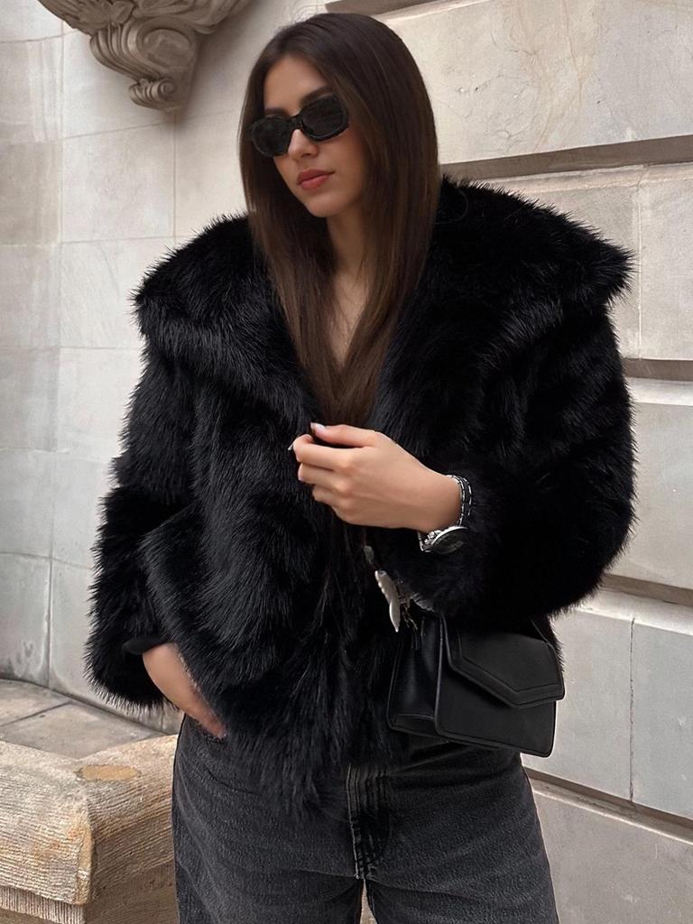 Women's Autumn and Winter New Imitation Fur Jacket Top Women's Wool Short Plush Jacket