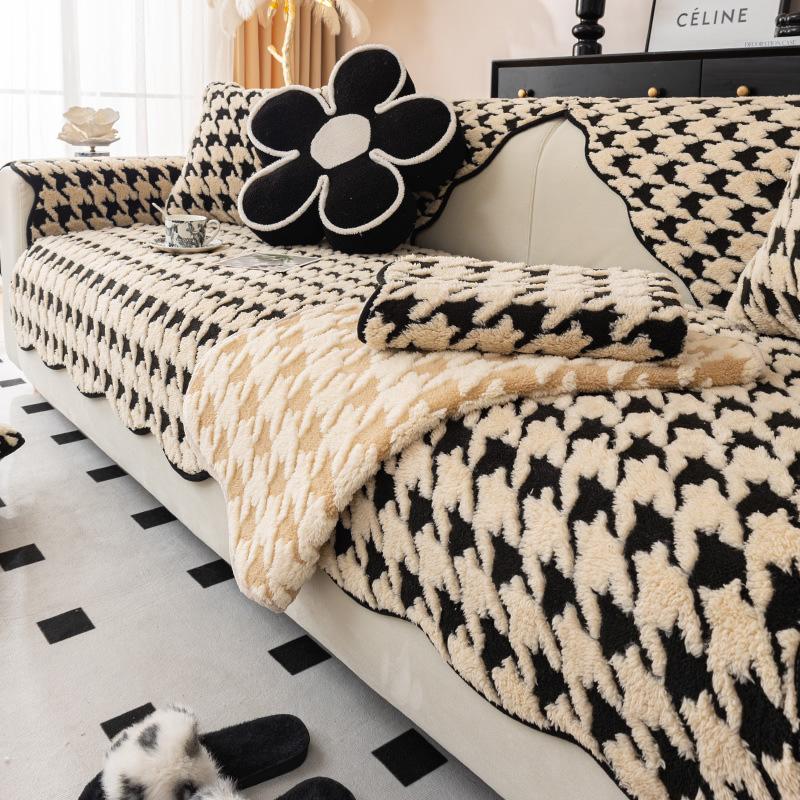 Autumn and Winter Plush Special-Shaped Sofa Cushion Non-Slip Thickened Sofa Cover Cushion Warm Sofa Towel