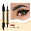 Double Head Four-Pronged Eyebrow Pencil + Eyeliner Quick-Drying Waterproof Eyebrow Pencil