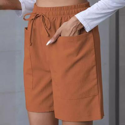 Yousheng Women's Summer Shorts Casual Stretch Mid Waist Shorts with Pockets Drawstring Wide Leg Sports Pants Fitness Outfit