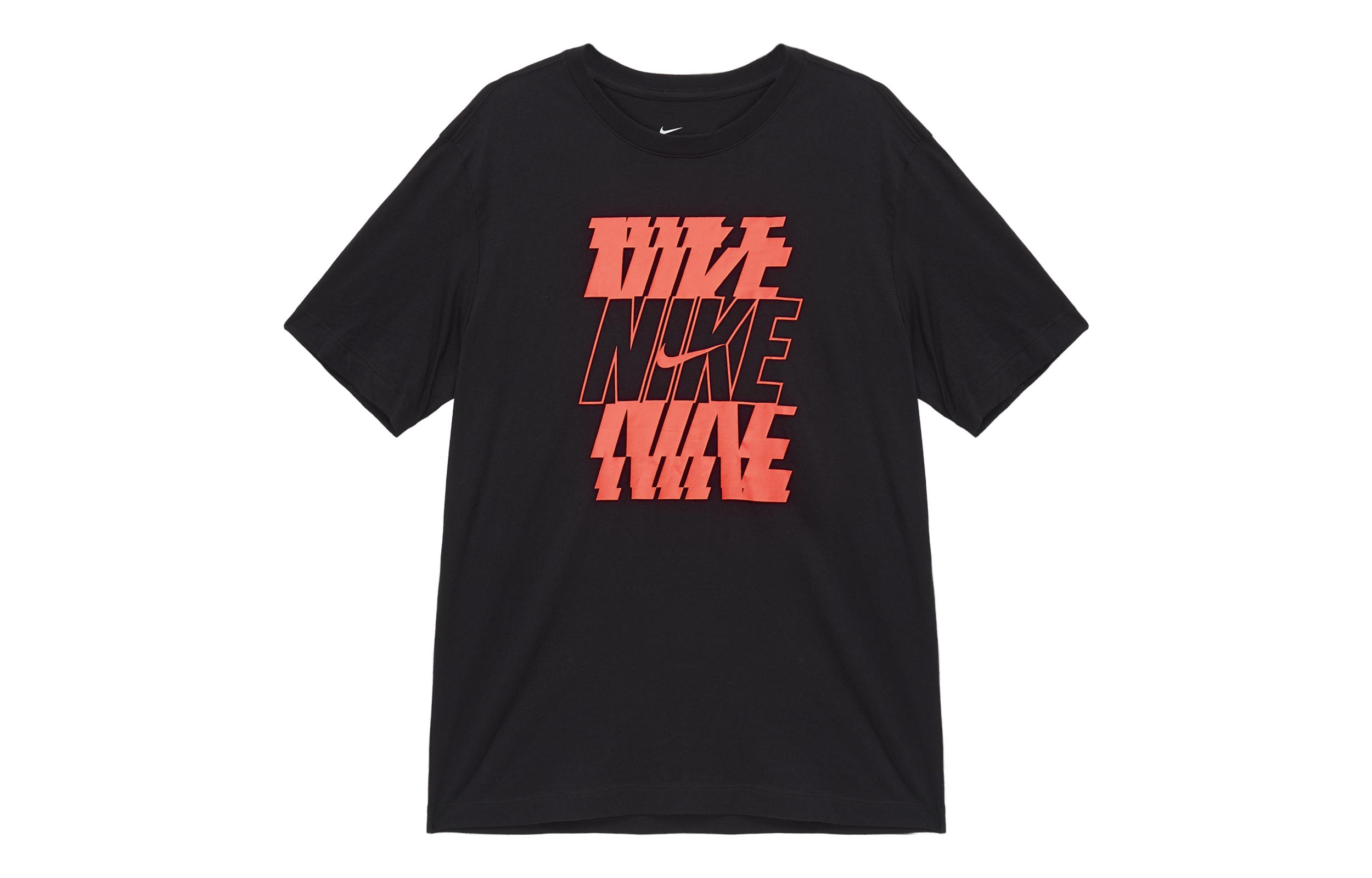 

Nike T Shirts Men s Black Crew Neck Moderate Straight Fit DB6476-010 M