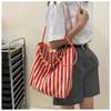 Handbag, Simple and Fresh Striped Bag, Shoulder Bag, Casual and Fashionable Large Capacity Shopping Bag