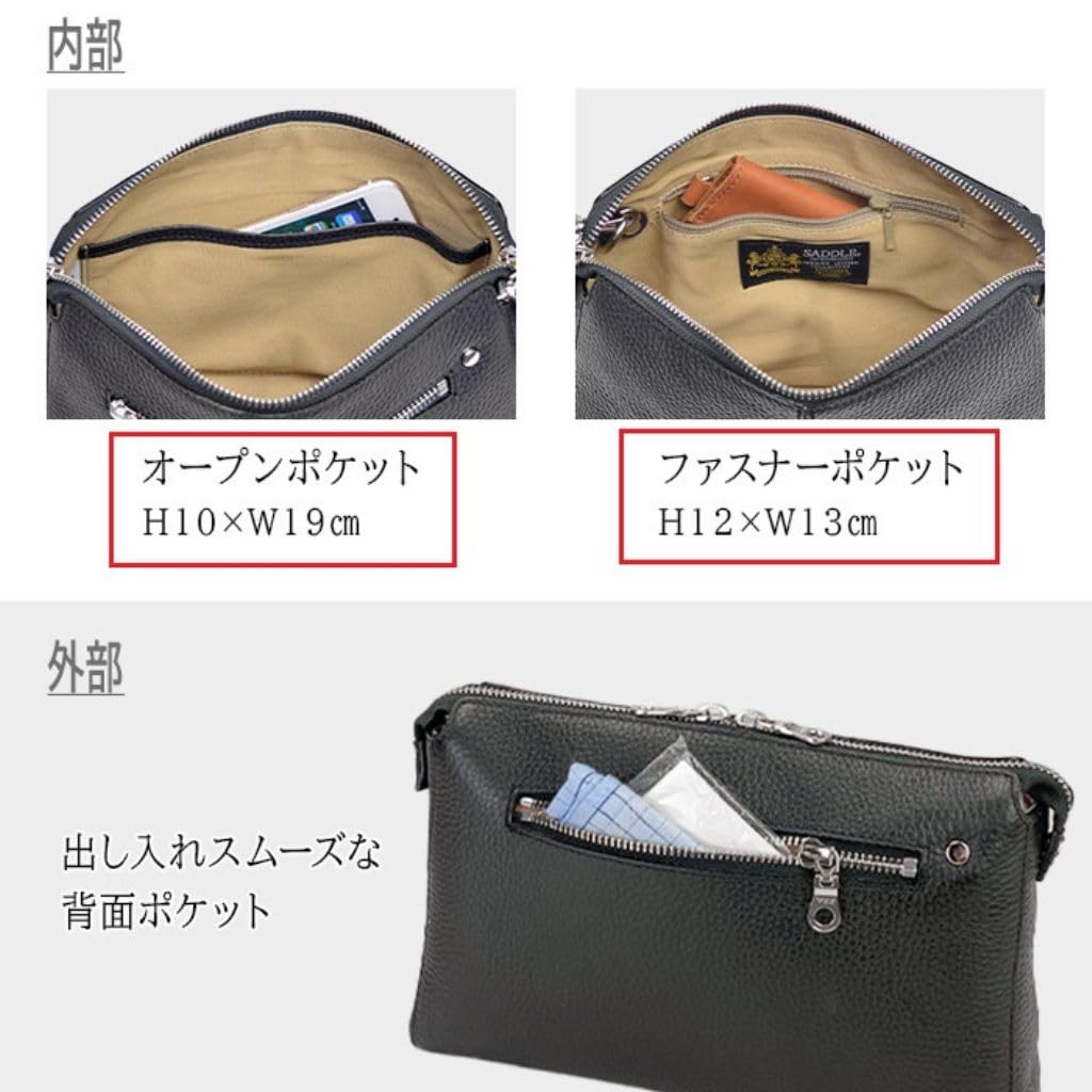 [kakkoii] Toyooka-made, Artisan-crafted Genuine Leather Second Bag, A5 Compatible, Lightweight 290g Clutch Bag, Himeji Leather, Made in Japan (Blue)