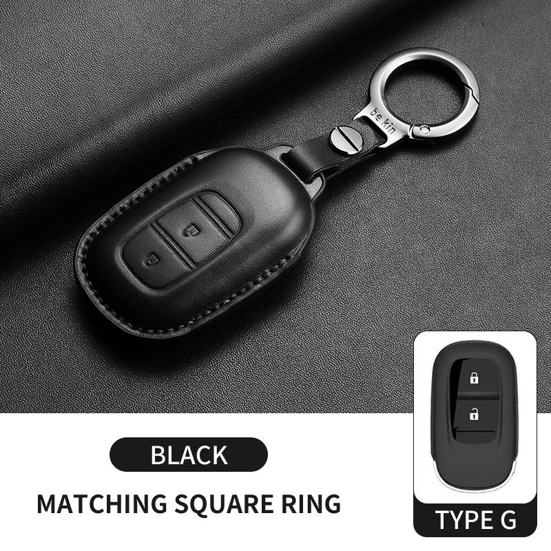 Leather Car Key Case Cover for Honda Odyssey Xrv Civic HR-V Crv Accord Integra Durable Car Key Fob Shell Decorative Accessories