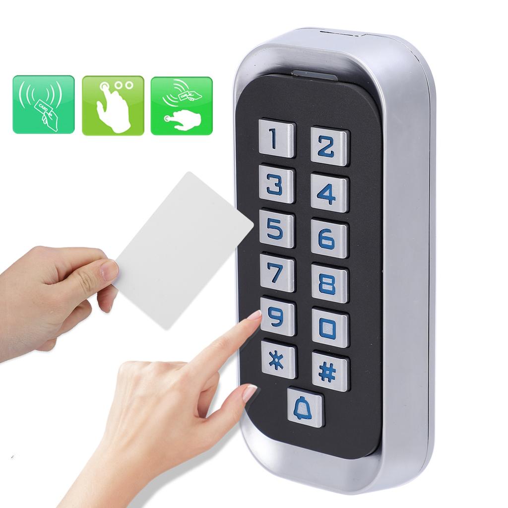 125KHz RFID Zutrittskontrolle Passwort Kartenleser Wiegand26 Metall Hintergrundbeleuchtete Tastatur Sicherheitszugang