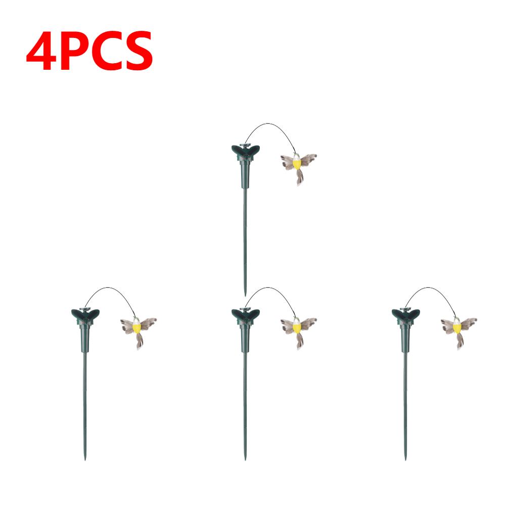 1-5PCS Garden Dancing Ornament Solar Powered Flying Wobble Cute Animal Fluttering Butterfly Ornament Yard Outdoor Lawn Decor