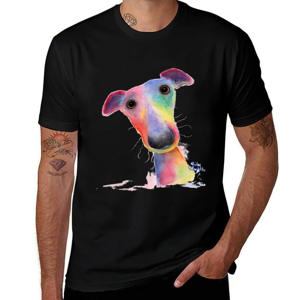 WHiPPeT GReYHouND DOG HANK BY SHIRLEY MACARTHUR TShirt Soft Touch Basic Cotton TShirt