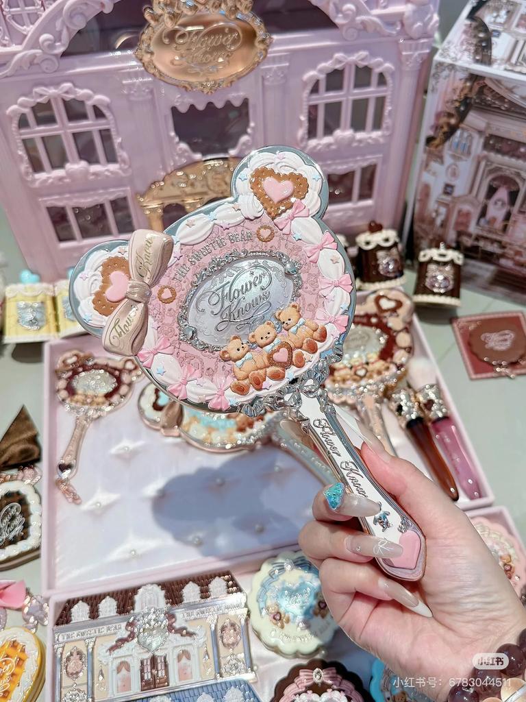 Flower Know ALL IN Bunny Garde Serie Handspiegel Make-up Compact Draagbare Cosmetische Spiegel