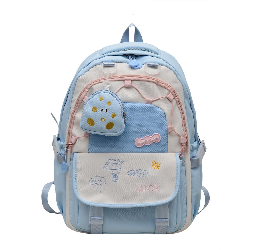 School bag Macaron girl backpack New primary school students large-capacity backpack Female junior high school students High school students