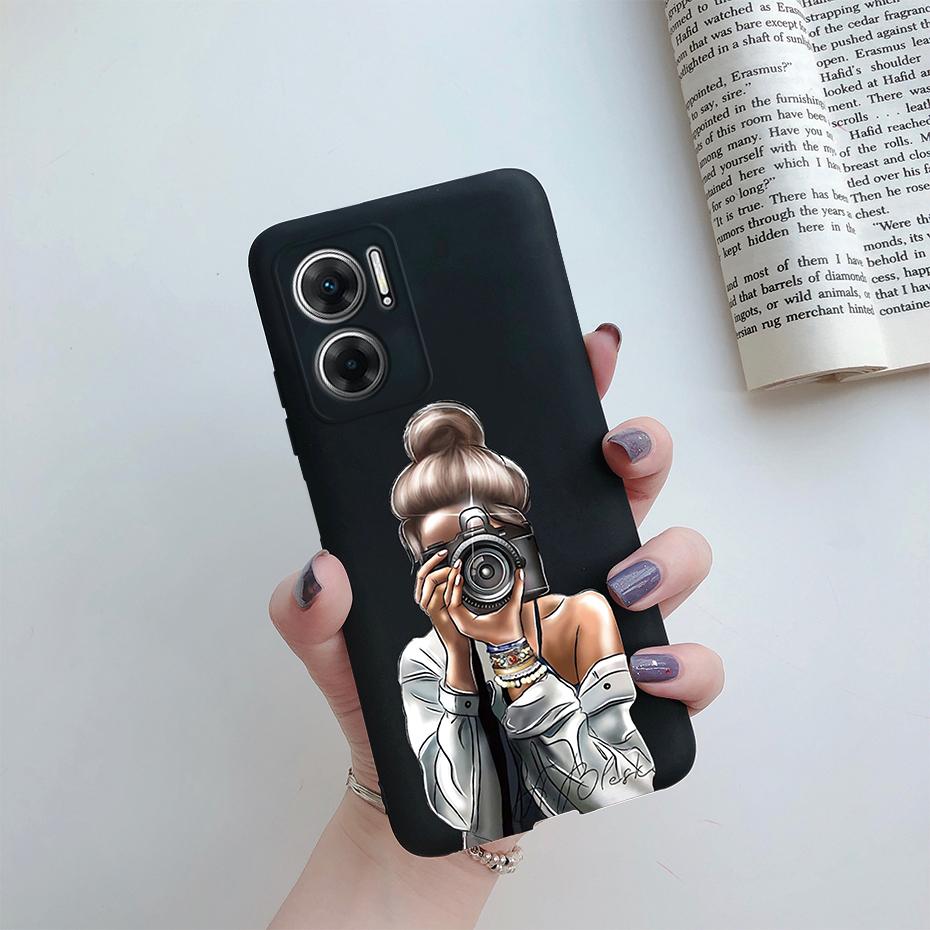 Case For Xiaomi Redmi 10 5G Case Silicone Soft Cute Pretty Girls Cover Funda For Xiaomi Redmi 10 5G 22041219G 22041219NY Bumper