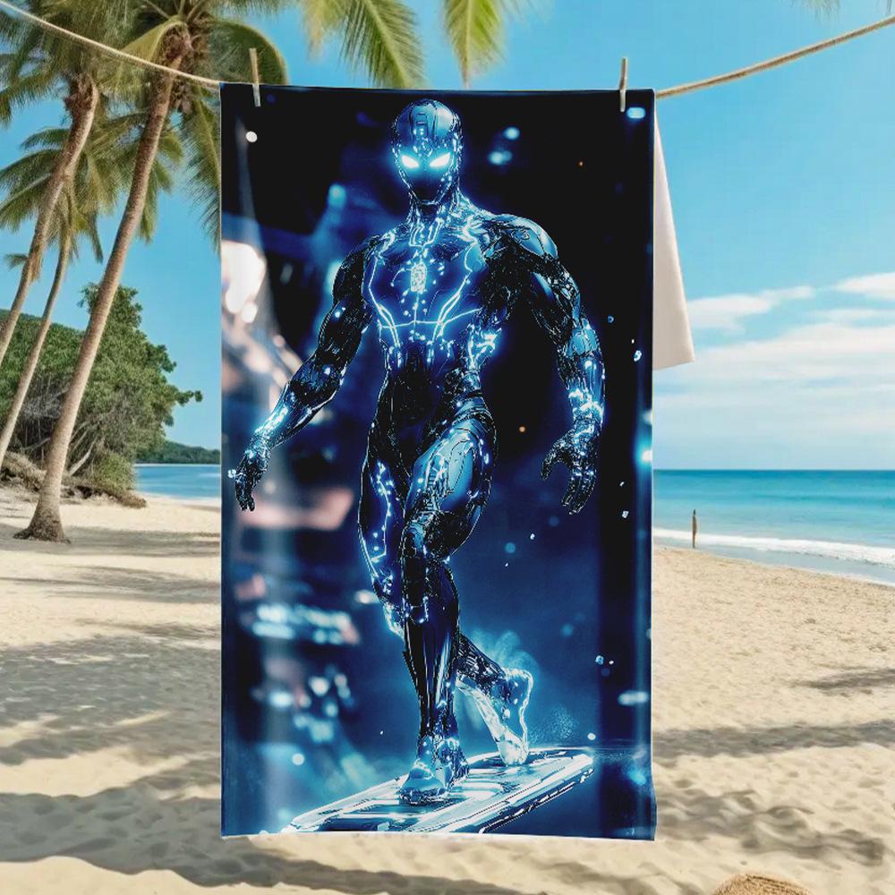 New, Double-sided Velvet Beach Towel Quick-drying Sports Towel Printed Bath Towel