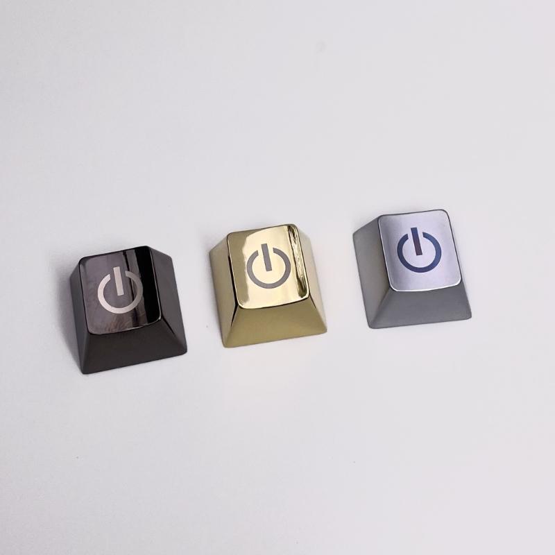 Zinc Alloy Keycap Metal ESC Keycap with Engraved Power Switching Sign For Mechanical Keyboards Customization