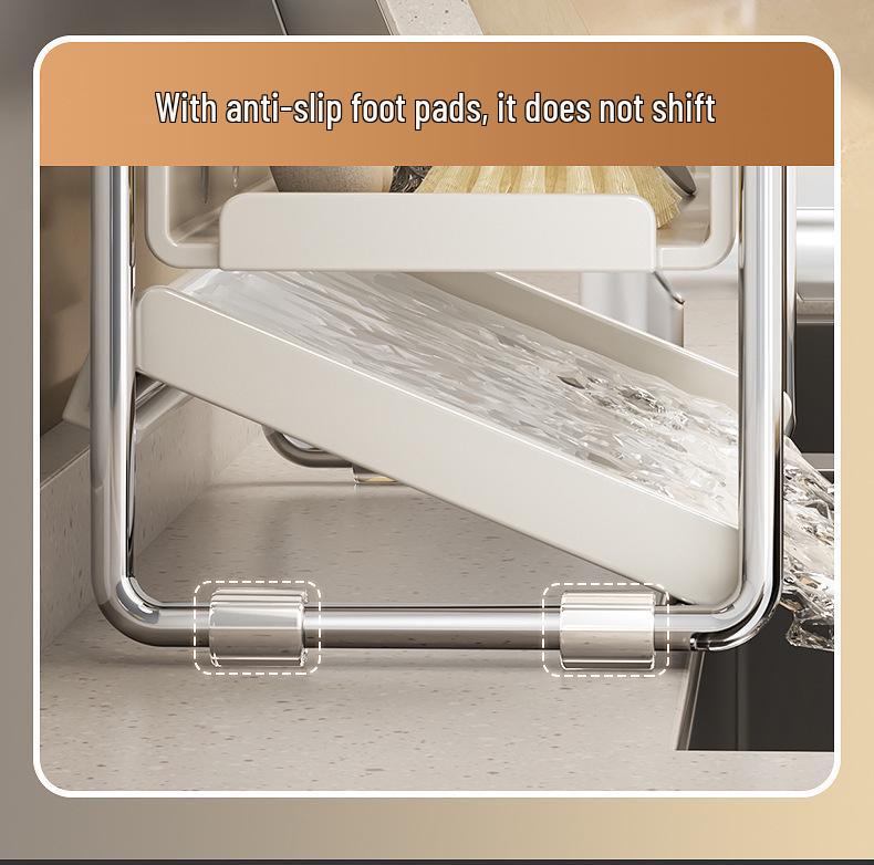 Multi-Functional Sink Sponge Holder Dish Rack - Hanging Kitchen Basket for Dishwashing Sponge and Rag Storage