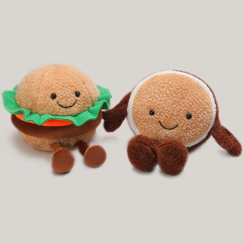 Baking Series Doll Plush Toy - Toast Burger Egg Tart Dessert Cake Design Office Pillow Home Decor Ideal Birthday Christmas Hallo