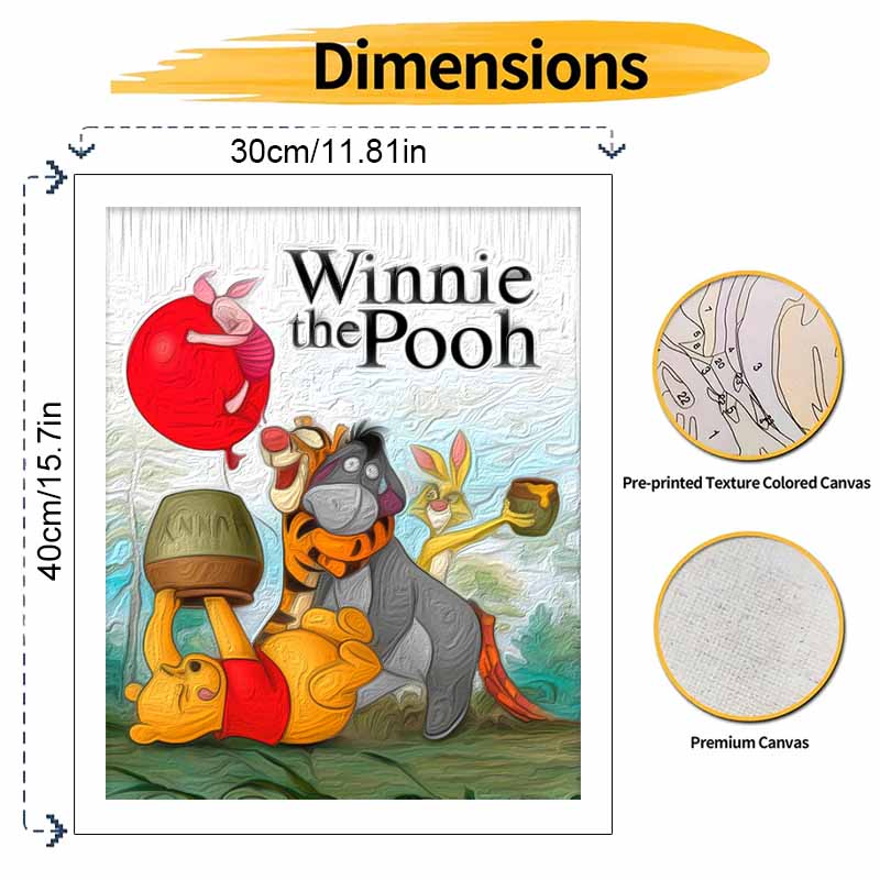 Disney Winnie the Pooh oil painting art set handmade diy gift home decoration