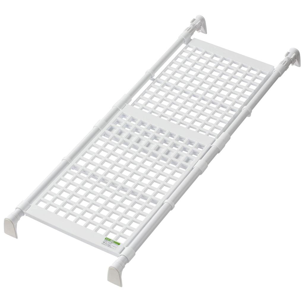 Sekisui Plastics Co., Ltd. Sekisui Tension Shelf, Super Strong Wide Mesh Rack KWT, Mounting Range: Width 65-94cm, Depth 33cm