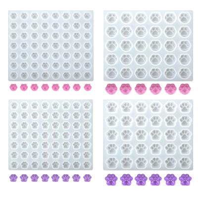 Animal Paw Epoxy Resin Molds Mini Cat Claw Wax Pellet Silicone Mould Handmade Candle Molds DIY Cake Chocolate Decoration