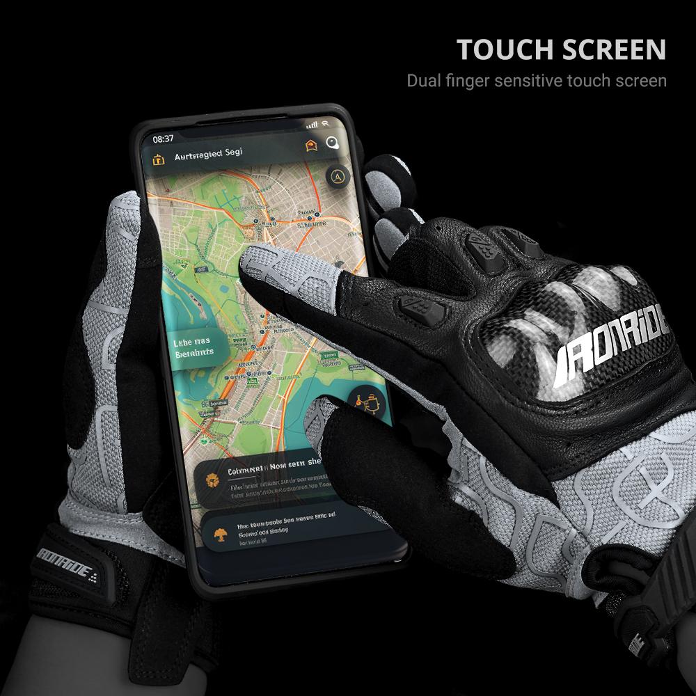 Motorcycle Gloves Summer Breathable Anti Slip Off-road Motorcycle Gloves Motorcycle Racing Riding Touch Screen Protective Gloves