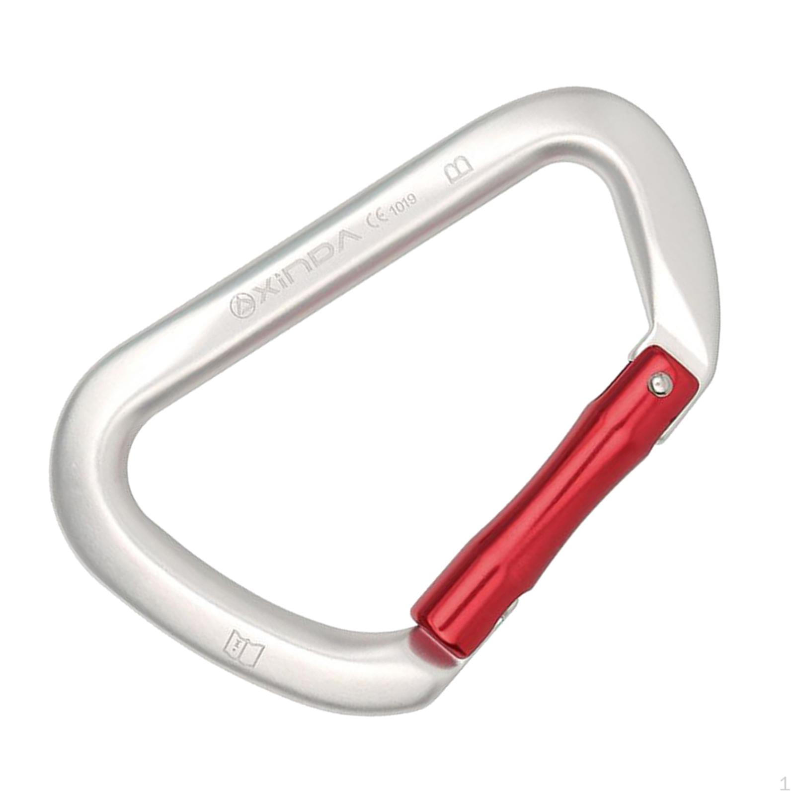 25KN Climbing Carabiner Clip 3 Rappelling Swing Hammock Hanging Straight Gate Outdoor Keychain серебряный