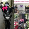 Lightweight Motorcycle Helmet Bow Self Adhesive Electric Bike Tail Decor  Scooter Accessories