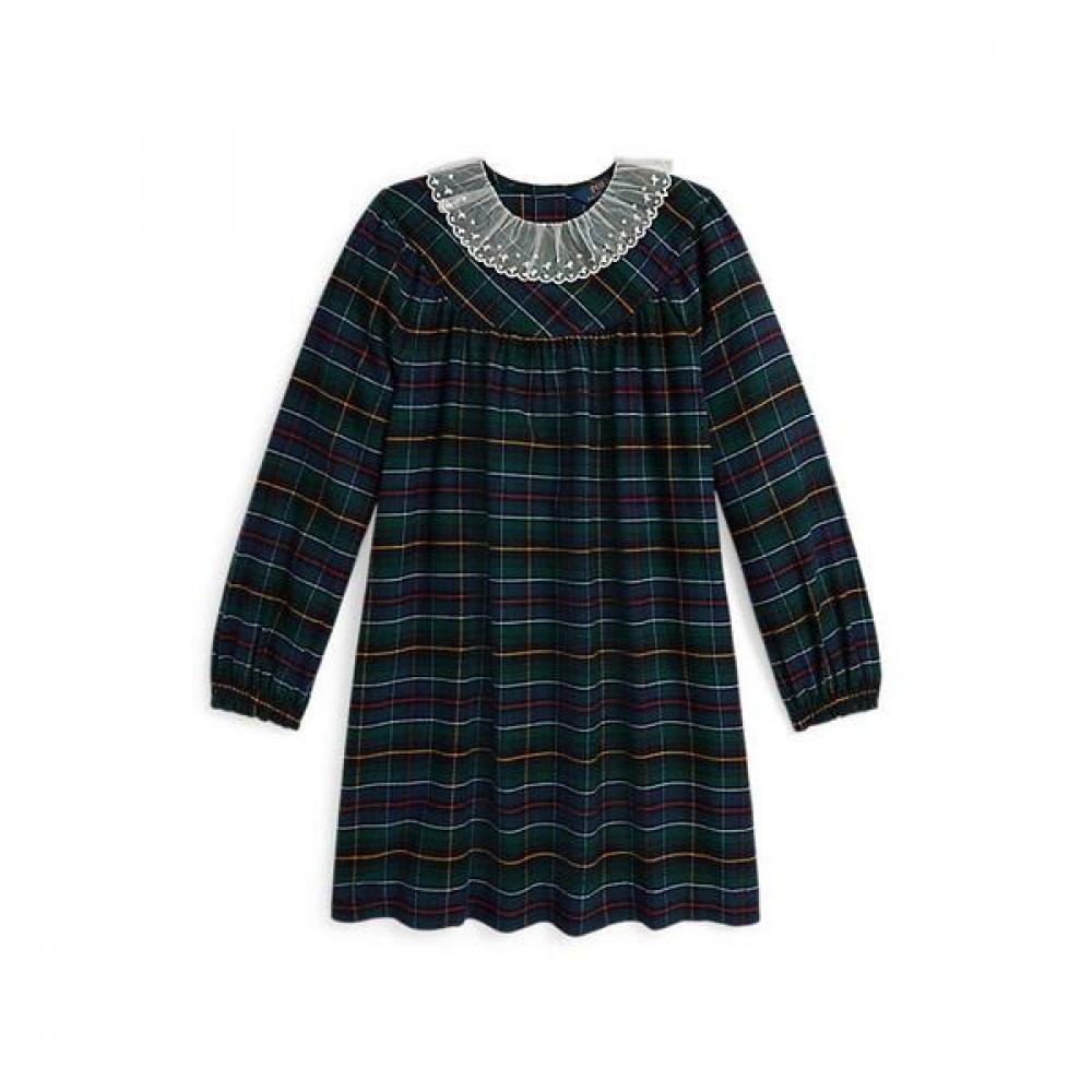 Polo Kids Girls Plaid Cotton Twill Dress Cwpodrsg3d21055999 8
