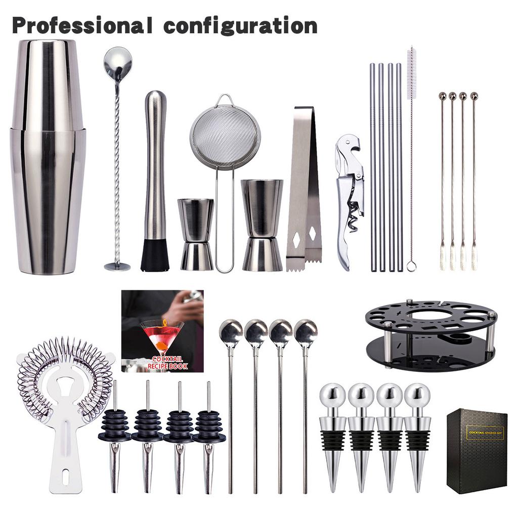 Edelstahl Barkeeper Set Selbstlernender Cocktail Shaker Shaker Shaker Shaker Werkzeug Shaker Bar Shaker