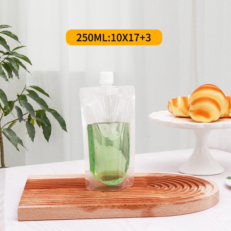 Large Transparent Spout Pouch for Cereal, Grain, Milk Tea, or Soy Milk Portioning and Sealing