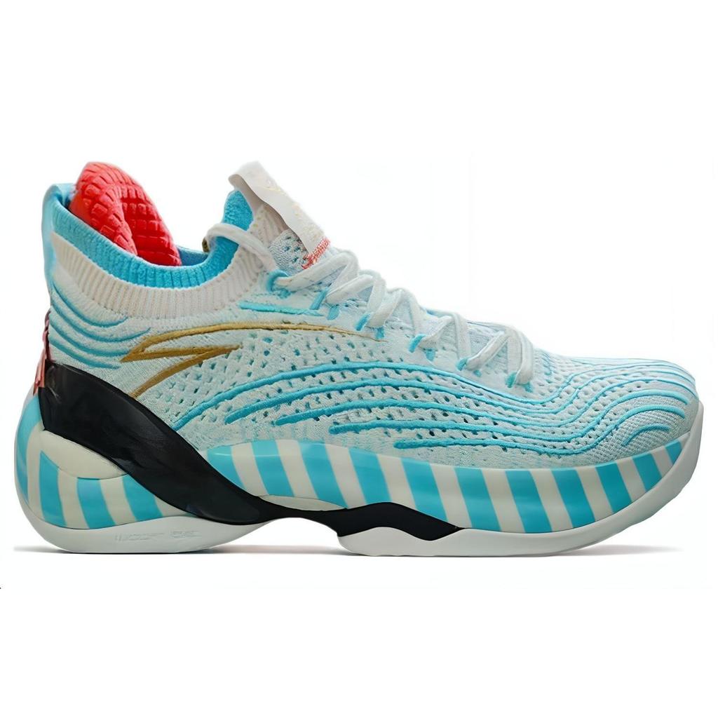 Anta KT7 Comfortable Versatile Shock Absorbing Durable High-Top Basketball Shoes Men Sneakers Iceland-Blue 112321102-1