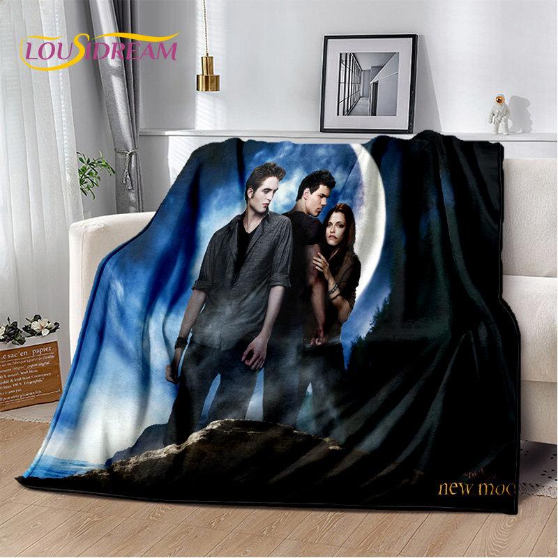 Twilight Saga HD potištěná měkká plyšová přikrývka, flanelová přikrývka do obývacího pokoje Ložnice Pohovka Piknikový potah pro děti