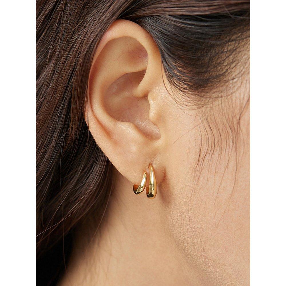 [Celebrity Wear][Byyer] Silver (Y) Tooth Hoop Earrings Bh7E4B732Y9Xxx