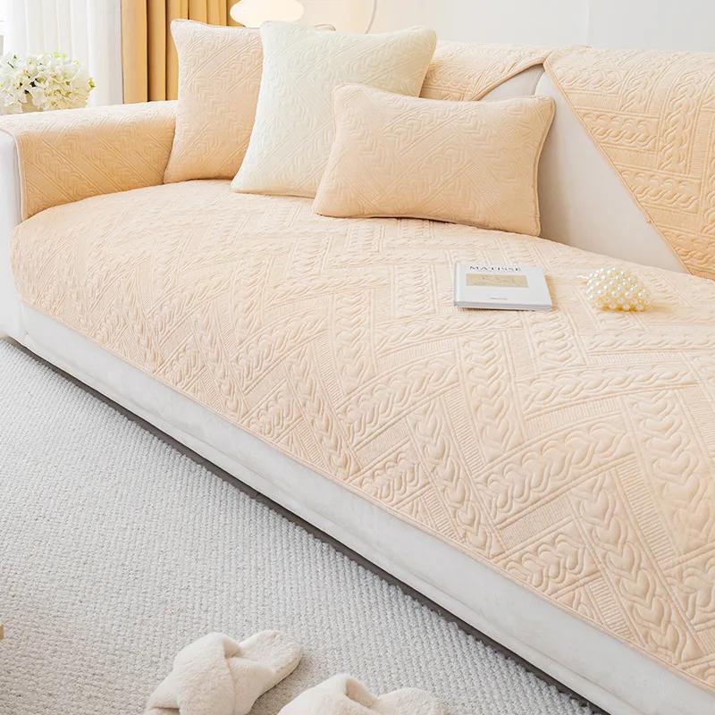 

Four Seasons Universal Гостиная Нескользящая Диванная Подушка Осенне-Зимний Чехол для Дивана Полотенце Ткань Бархатная Диванная Подушка 70x70