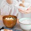 2 Pcs Ceramics Wooden Bowl with Lid Fettuccine Pasta Ramen Japanese Noodle Bowls