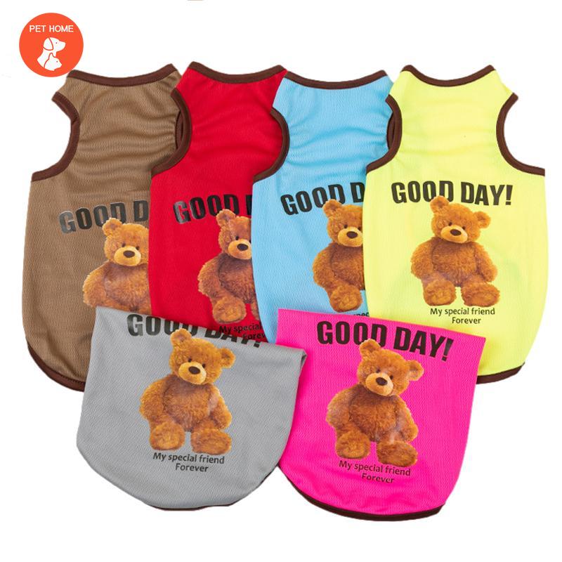 

Дышащий жилет для собак для маленьких собак, летняя тонкая одежда для собак, одежда с принтом медведя, одежда для щенков, одежда для чихуахуа, Йоркшира, одежда для домашних животных