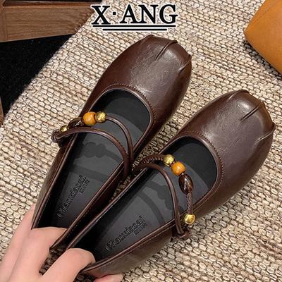 Sheepskin Version Mary Jane Shoes New Autumn Shoes Women's Soft Soles Are Not Tired, One Foot Pedal Flat Single Shoes