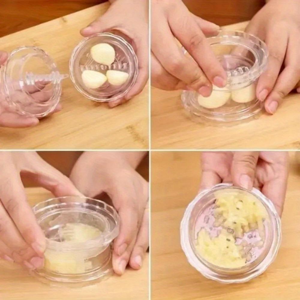 Easy-to-Use Manual Garlic Crusher - Handheld Press for Home Kitchen, No Electricity Needed, Durable Plastic Construction