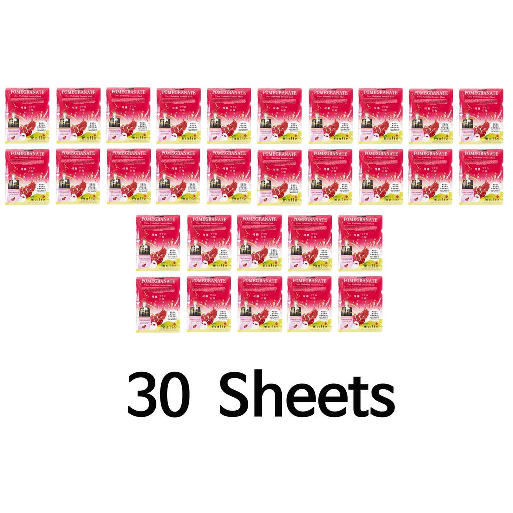 Face Mask Sheet Pomegranate Hydrating Essence Mask Pack Skin Care (10 Sheets and 2 Options) Korean Cosmetics