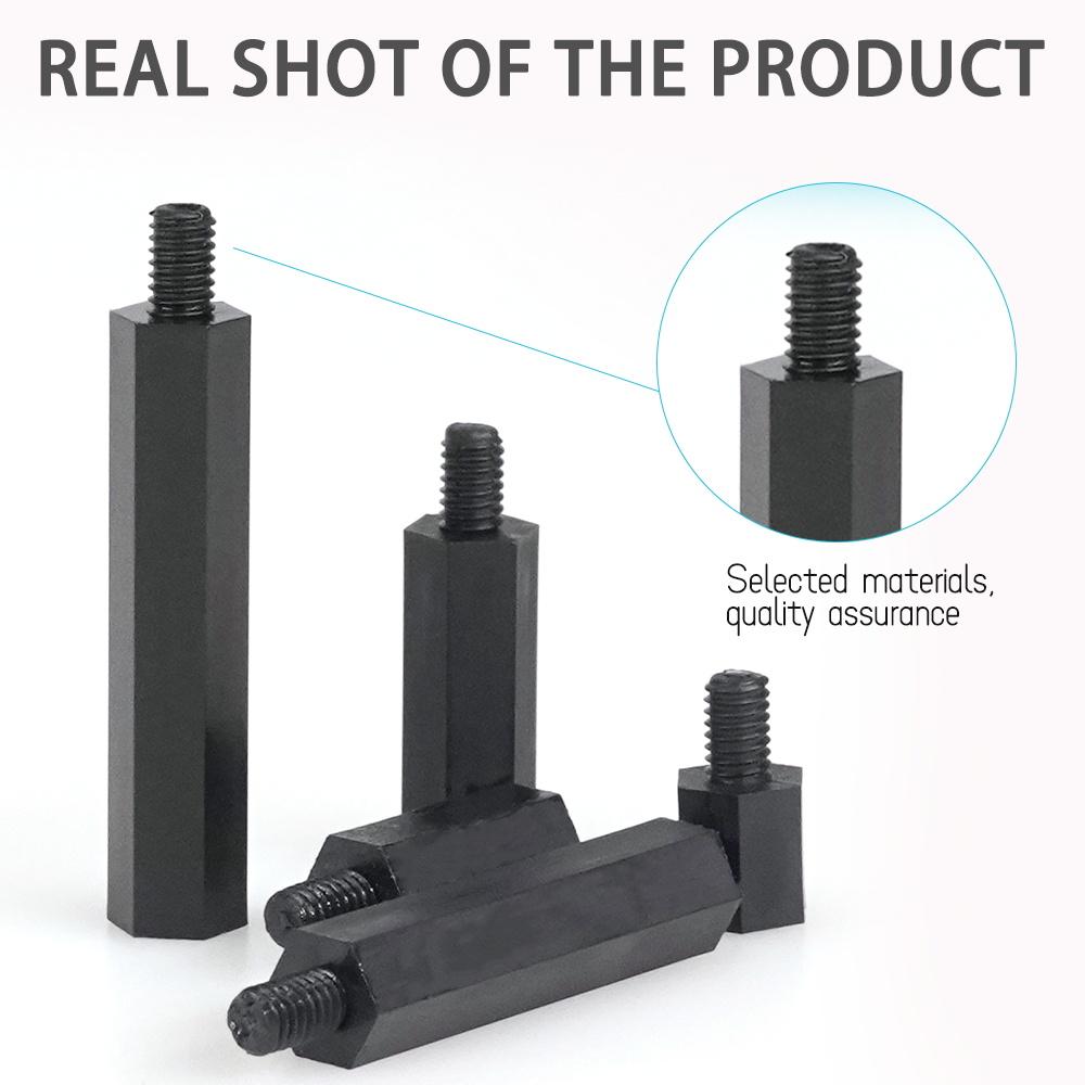 Nylon Hex Standoff Plastic PCB Motherboard Hexagon Male Female  Pillar Thread  Spacer Black White M2 M2.5 M3 M4