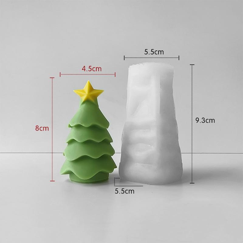 DIY Christmas Tree Candle Mold Creative Xmas Tree Snowman Silicone Mold Christmas Gifts DIY Christmas Party Home Decors 2025 New